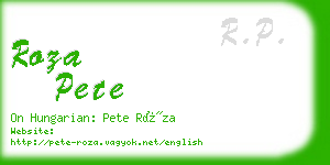 roza pete business card